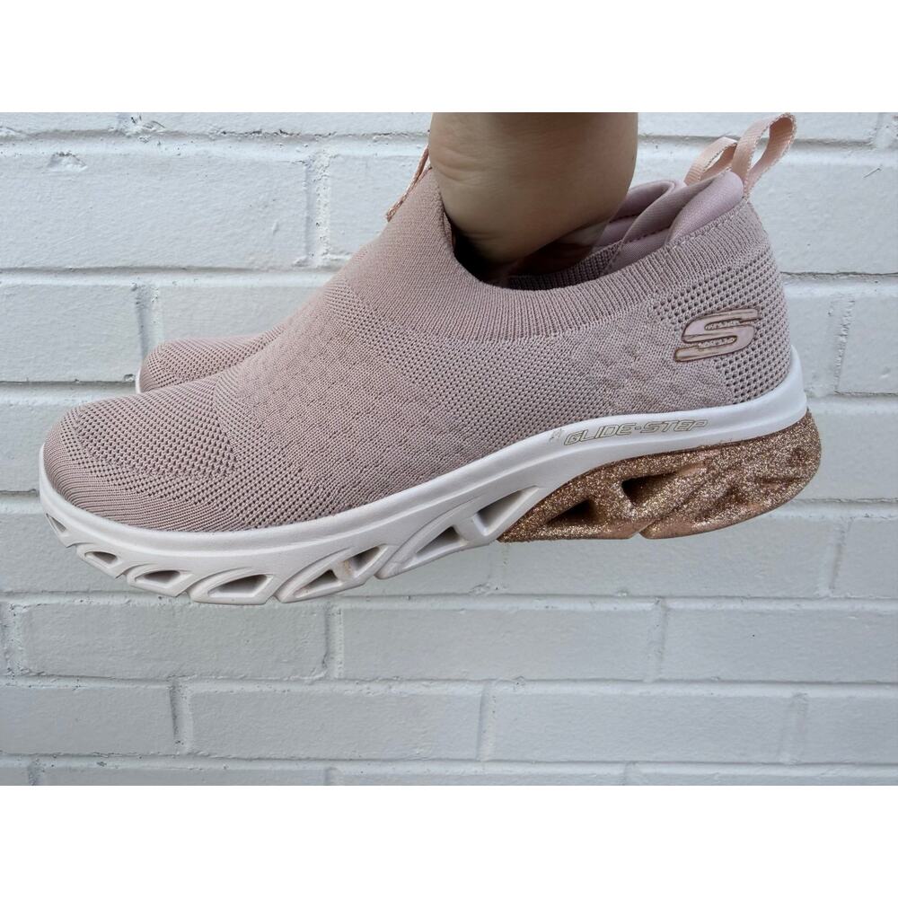 Skechers glide step / size 8.5 gold and nude pink - Picture 8 of 11